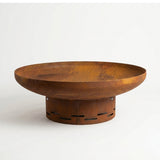 Nicoman Heavy-Duty Pre-Rusted Metal Corten Steel Round Firepit
