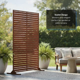 Nicoman Metal Indoor/Outdoor Privacy Screen 90cm x 180cm - Slats