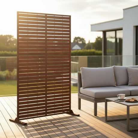 Nicoman Metal Indoor/Outdoor Privacy Screen 90cm x 180cm - Slats