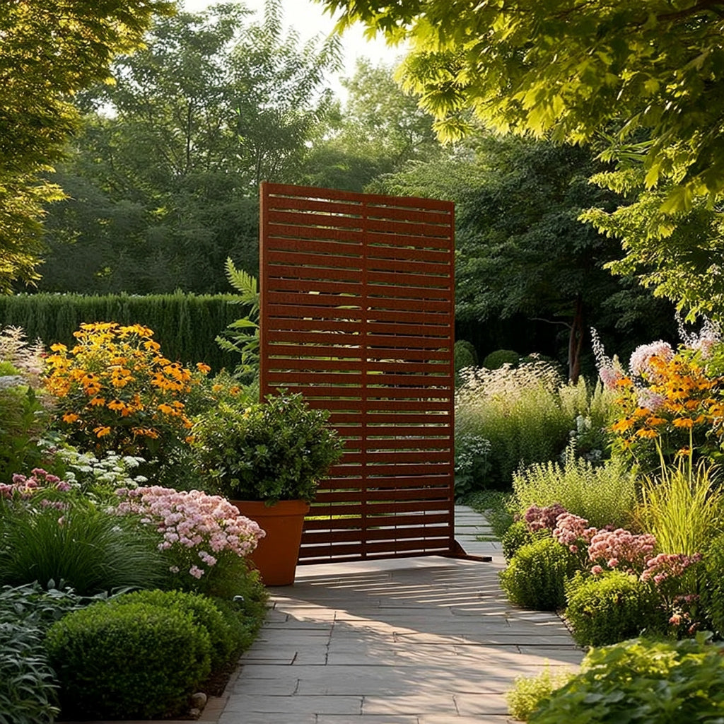 Nicoman Metal Indoor/Outdoor Privacy Screen 90cm x 180cm - Slats