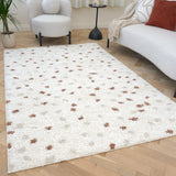 The Rugs Moodi Shaggy Cream Terra Biscotti Rug