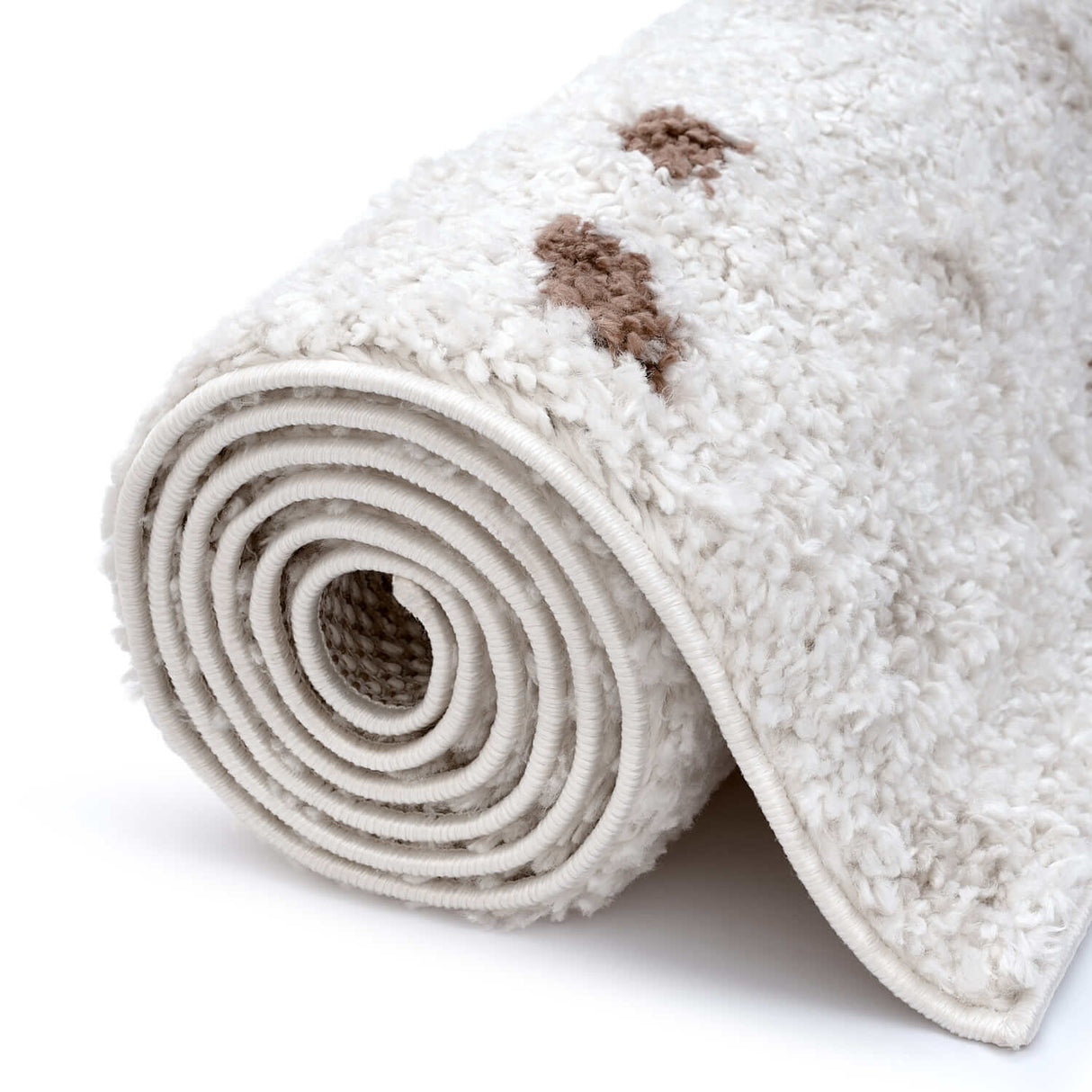 The Rugs Moodi Shaggy Cream Terra Biscotti Rug