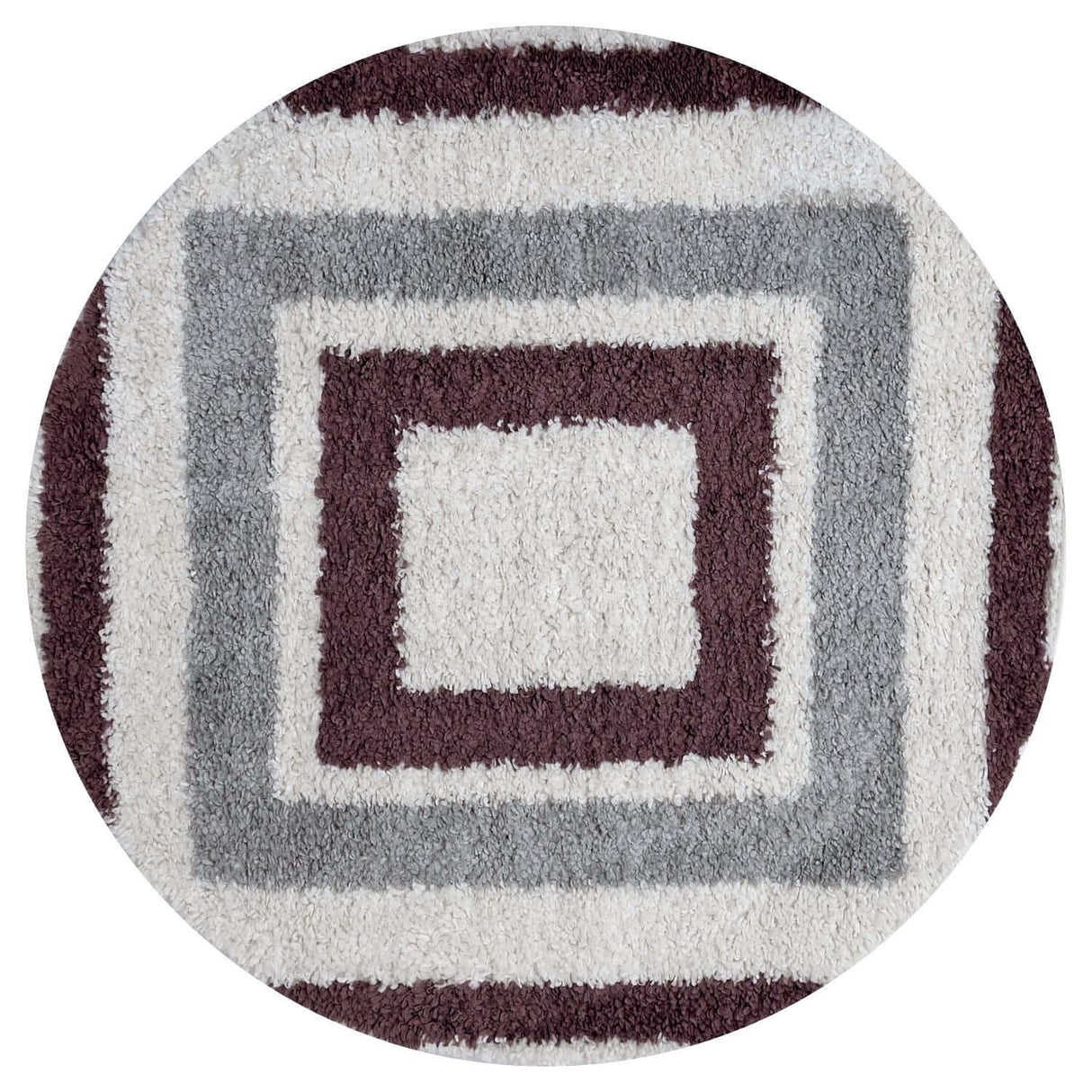 The Rugs Moodi Shaggy Grey Purple Contour Rug
