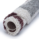 The Rugs Moodi Shaggy Grey Purple Contour Rug