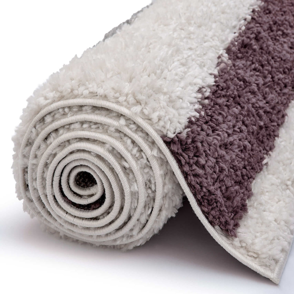 The Rugs Moodi Shaggy Grey Purple Contour Rug