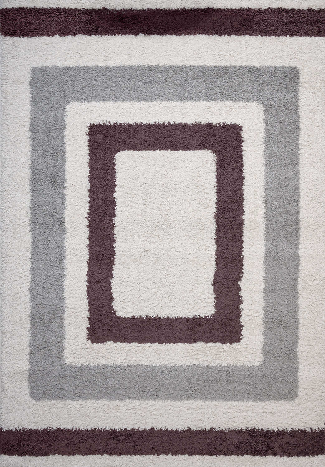 The Rugs Moodi Shaggy Grey Purple Contour Rug