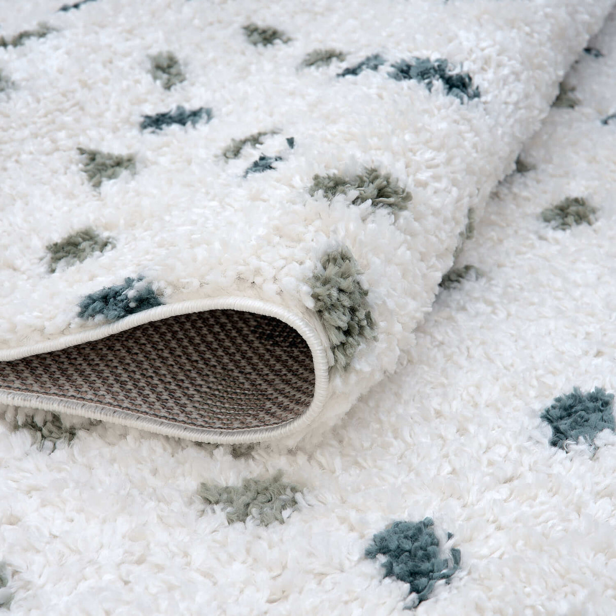 The Rugs Moodi Shaggy Green Drizzle Rug