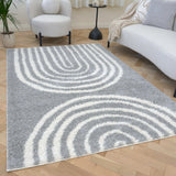 The Rugs Moodi Shaggy Grey Echo Rug
