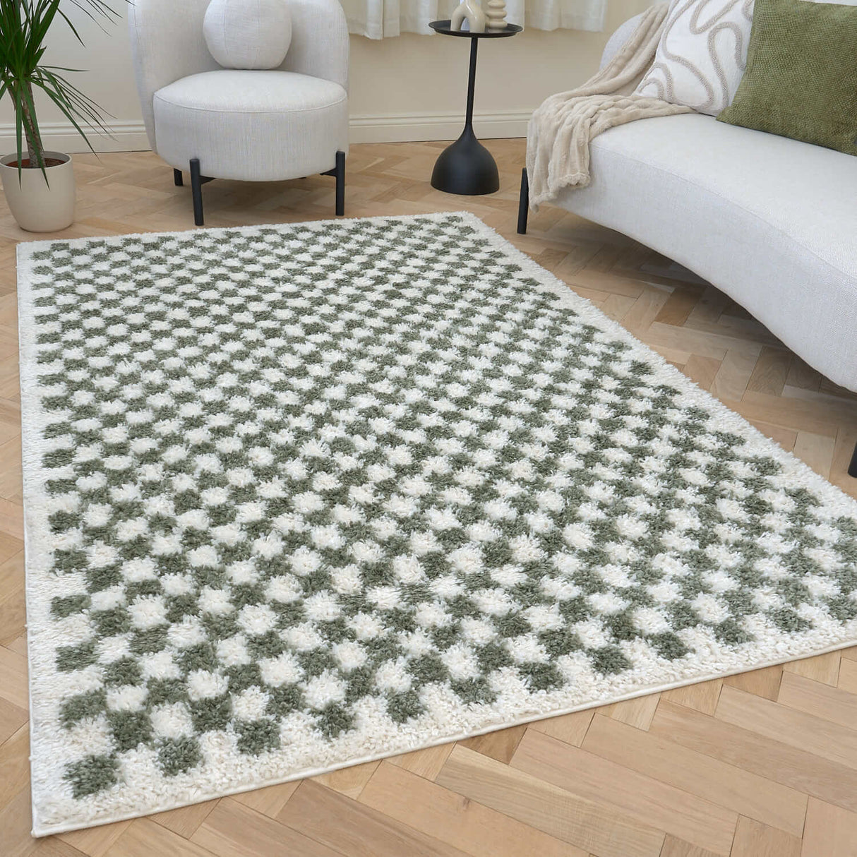The Rugs Moodi Shaggy Green Lunel Rug