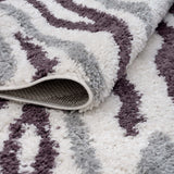 The Rugs Moodi Shaggy Grey Purple Mauvine Rug
