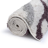 The Rugs Moodi Shaggy Grey Purple Mauvine Rug
