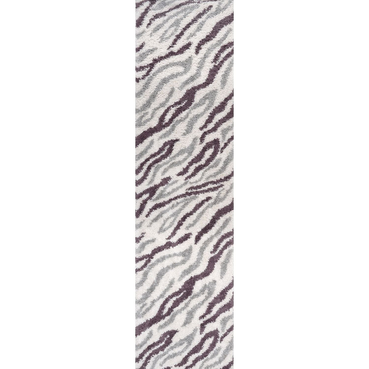 The Rugs Moodi Shaggy Grey Purple Mauvine Rug