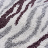 The Rugs Moodi Shaggy Grey Purple Mauvine Rug