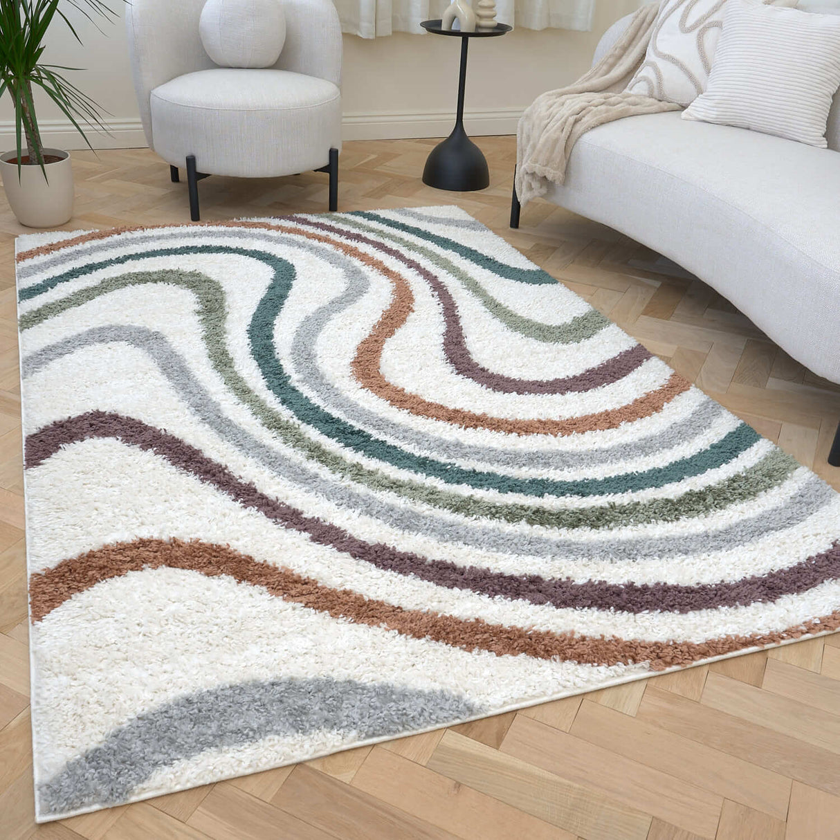 The Rugs Moodi Shaggy Multicolour Mirage Rug