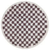 The Rugs Moodi Shaggy Purple Mosscheck Rug