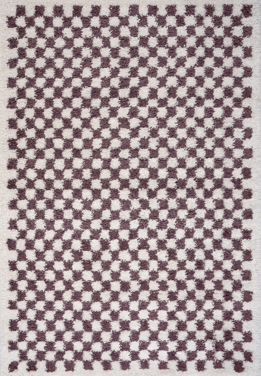 The Rugs Moodi Shaggy Purple Mosscheck Rug