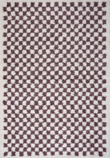 The Rugs Moodi Shaggy Purple Mosscheck Rug