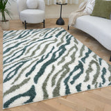The Rugs Moodi Shaggy Green Nyra Rug