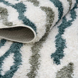 The Rugs Moodi Shaggy Green Nyra Rug