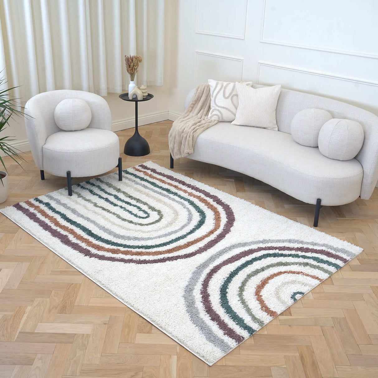 The Rugs Moodi Shaggy Multicolour Raincat Rug