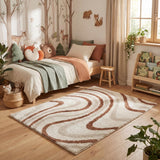 The Rugs Moodi Shaggy Cream Terra Sunhaze Rug