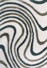 The Rugs Moodi Shaggy Green Rippletide Rug