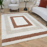 The Rugs Moodi Shaggy Cream Terra Slatefern Rug