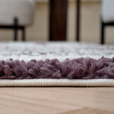 The Rugs Moodi Shaggy Grey Purple Smokeberry Rug