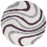 The Rugs Moodi Shaggy Grey Purple Smokeberry Rug