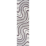 The Rugs Moodi Shaggy Grey Purple Smokeberry Rug