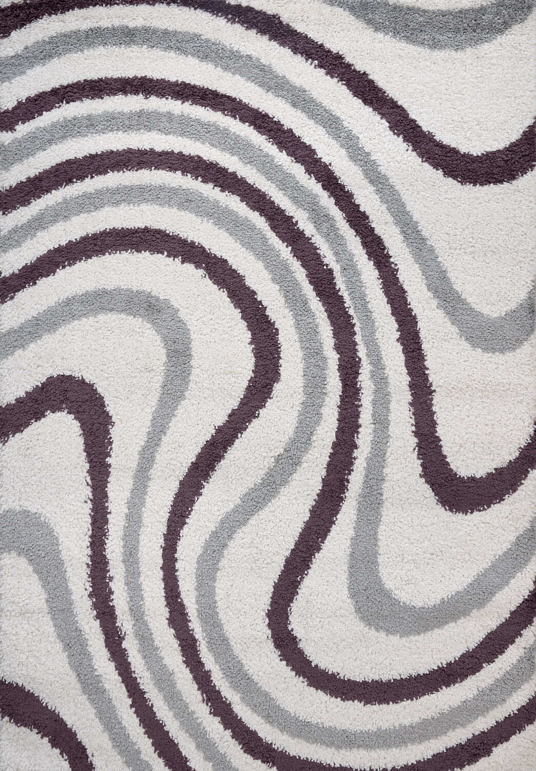 The Rugs Moodi Shaggy Grey Purple Smokeberry Rug