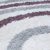 The Rugs Moodi Shaggy Grey Purple Smokeberry Rug