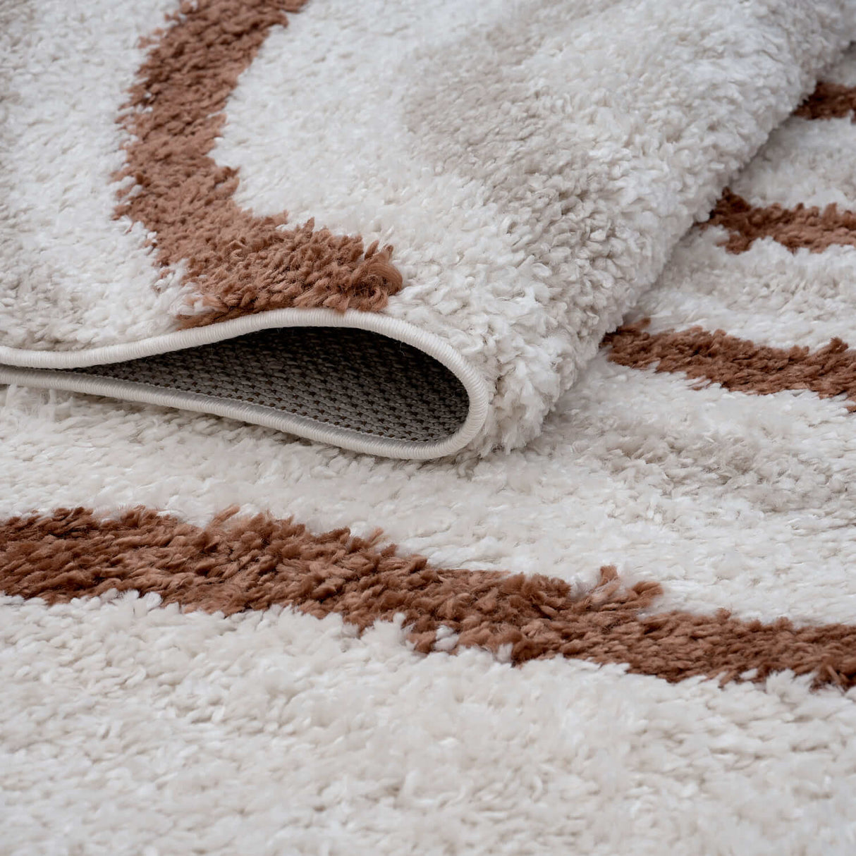 The Rugs Moodi Shaggy Cream Terra Sunhaze Rug