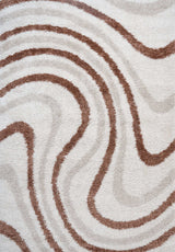 The Rugs Moodi Shaggy Cream Terra Sunhaze Rug