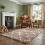 Moroccan Beige Shaggy Rug 720 by The Rugs
