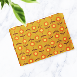 Shadowbright Retro Mustard Floral Make Up Bag - 24cm x 19cm