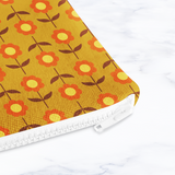 Shadowbright Retro Mustard Floral Make Up Bag - 24cm x 19cm