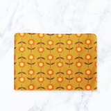 Shadowbright Retro Mustard Floral Make Up Bag - 24cm x 19cm
