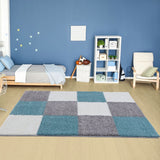 Myshaggy Geometric Duck Egg Blue Rug | The Rugs