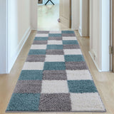Myshaggy Geometric Duck Egg Blue Rug | The Rugs