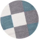 Myshaggy Geometric Duck Egg Blue Rug | The Rugs