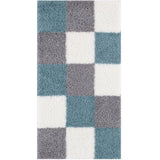 Myshaggy Geometric Duck Egg Blue Rug | The Rugs