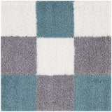 Myshaggy Geometric Duck Egg Blue Rug | The Rugs