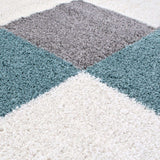 Myshaggy Geometric Duck Egg Blue Rug | The Rugs