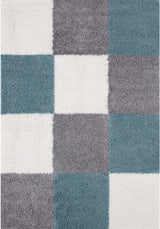 Myshaggy Geometric Duck Egg Blue Rug | The Rugs