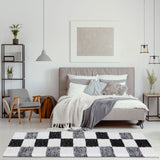 Myshaggy Geometric Grey Rug by The Rugs