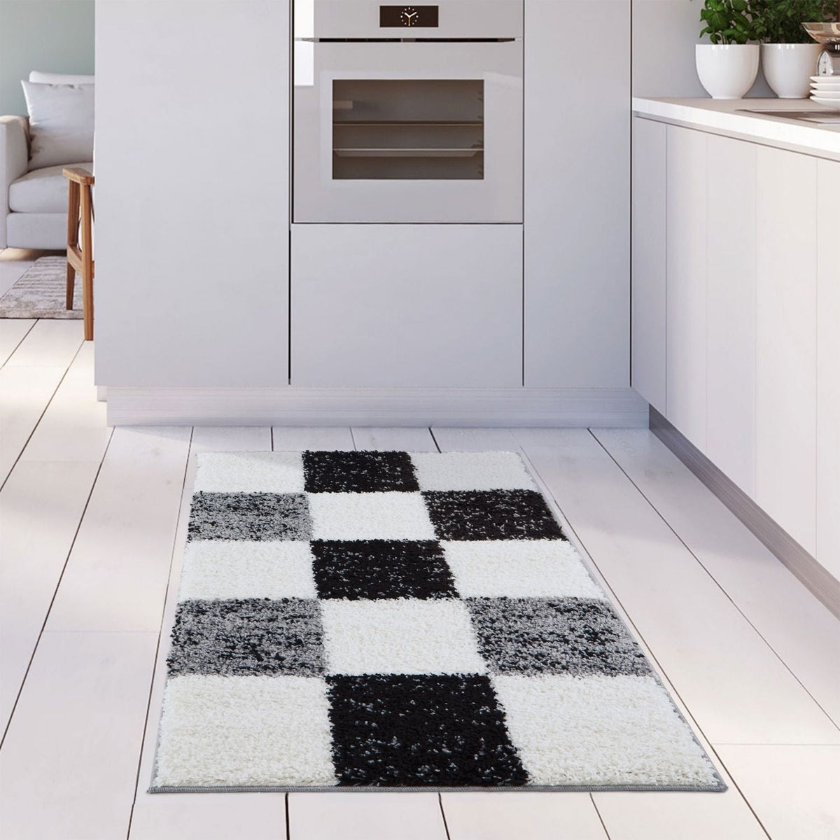 Myshaggy Geometric Grey Rug by The Rugs