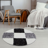 Myshaggy Geometric Grey Rug by The Rugs