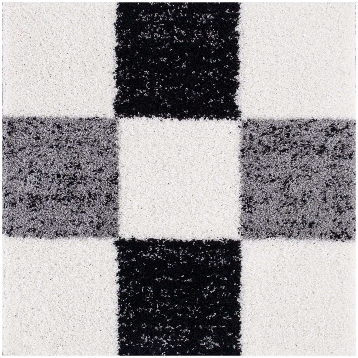 Myshaggy Geometric Grey Rug by The Rugs