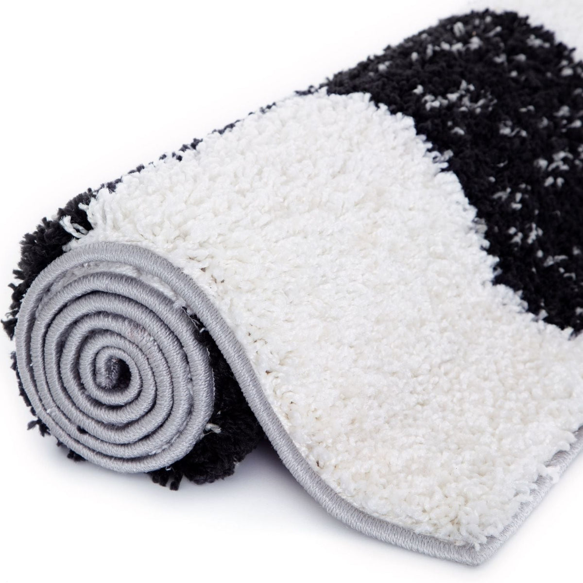 Myshaggy Geometric Grey Rug by The Rugs